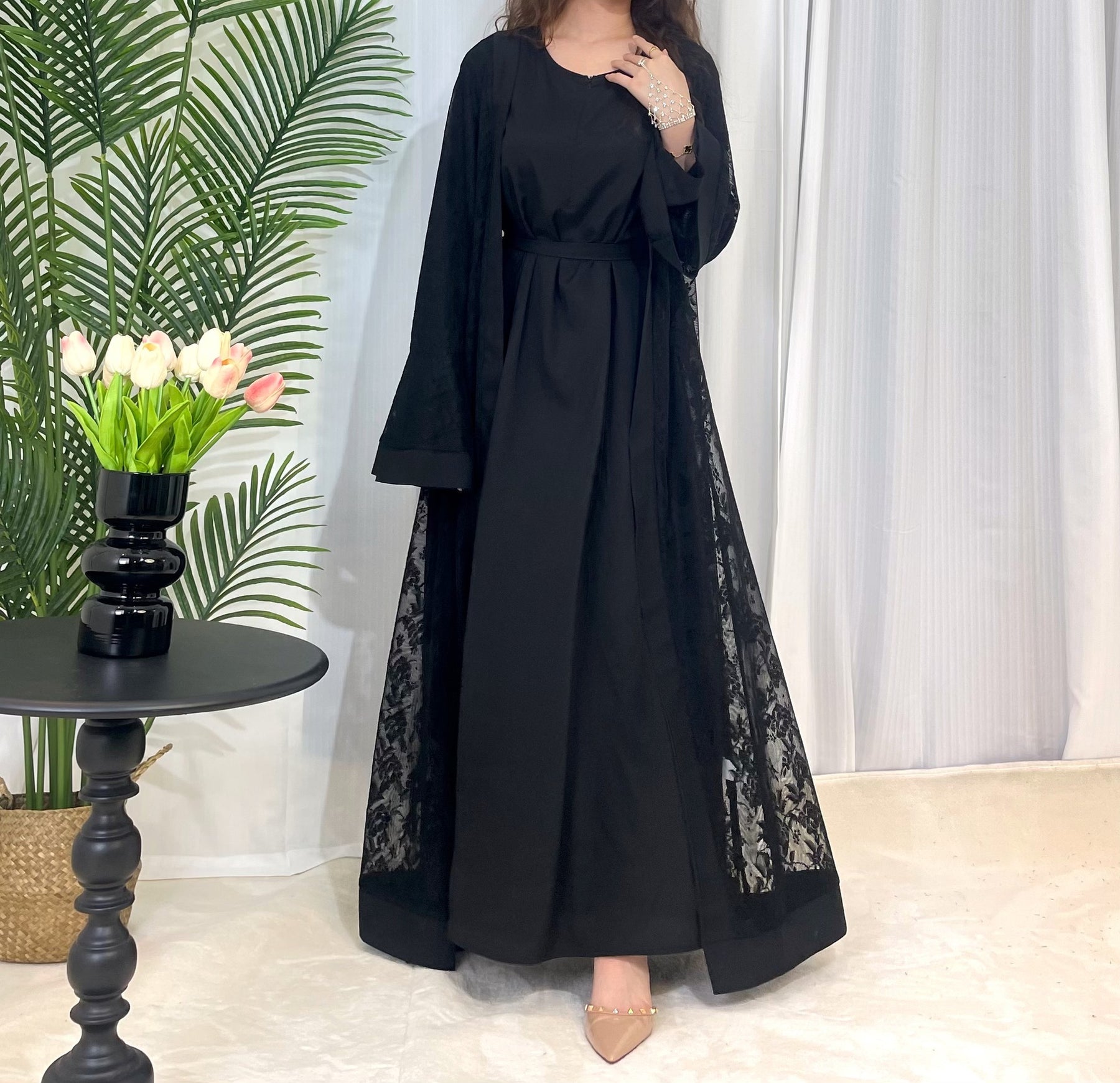 LSLJT  Muslim Fashion Dress Abaya
