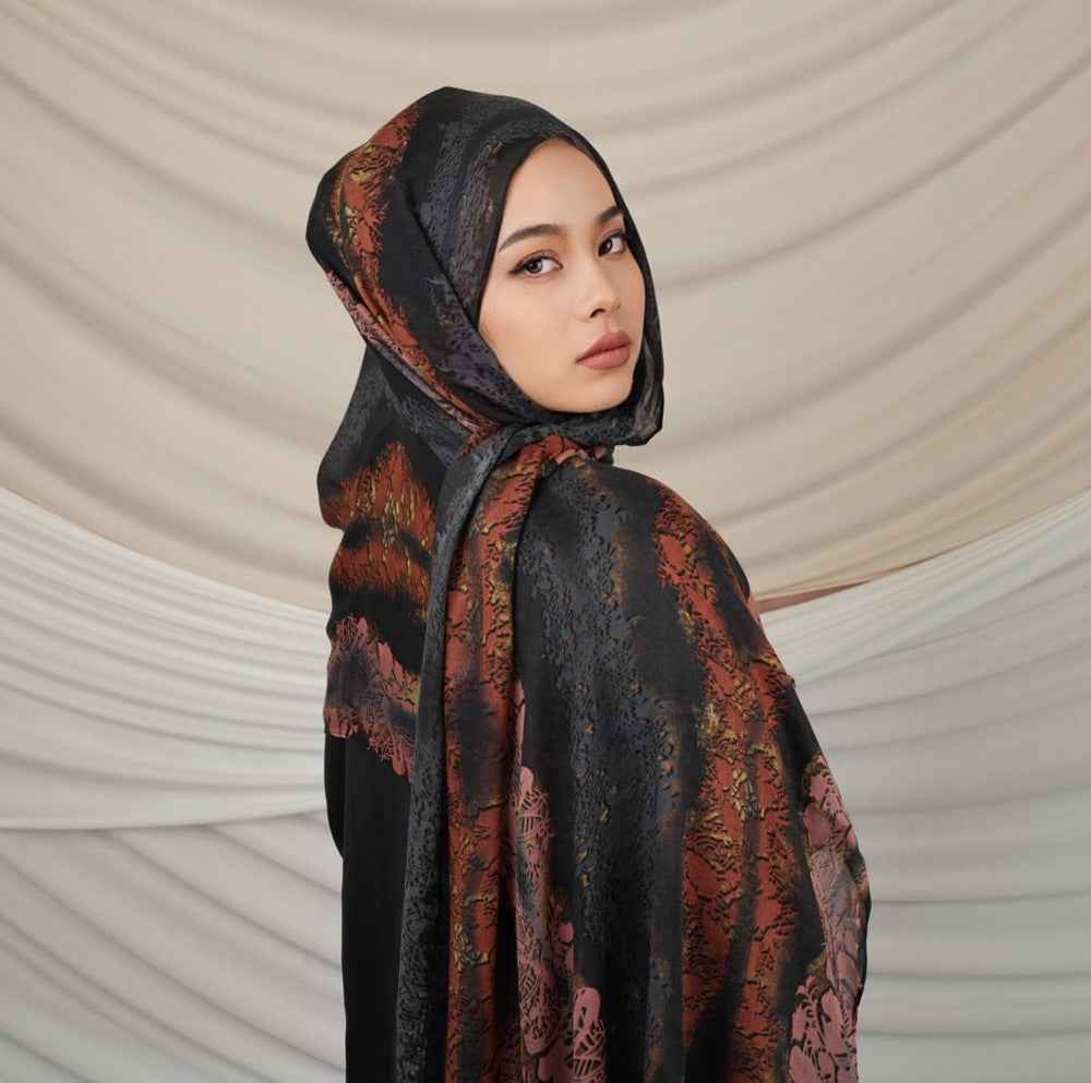 VI006 Modal double-sided penetration tie-dye Muslim hijab