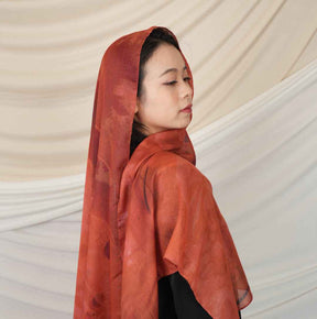 MD019  Modal polyester-cotton tie-dyed Muslim hijab