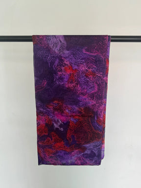 MYX020 Rendered silk chiffon print scarf