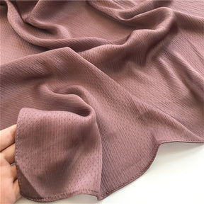 WJA35 Wrinkled Chiffon Solid Color Shawl