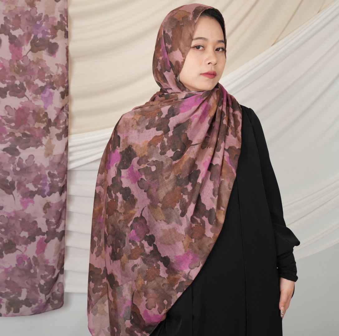 MD022  Modal single stitch Muslim hijab