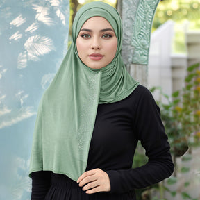 RS049  Mercerized cotton glass diamond hijab