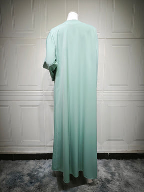 MQ214  Lace Patchwork Fashion Abaya Trendy Dress