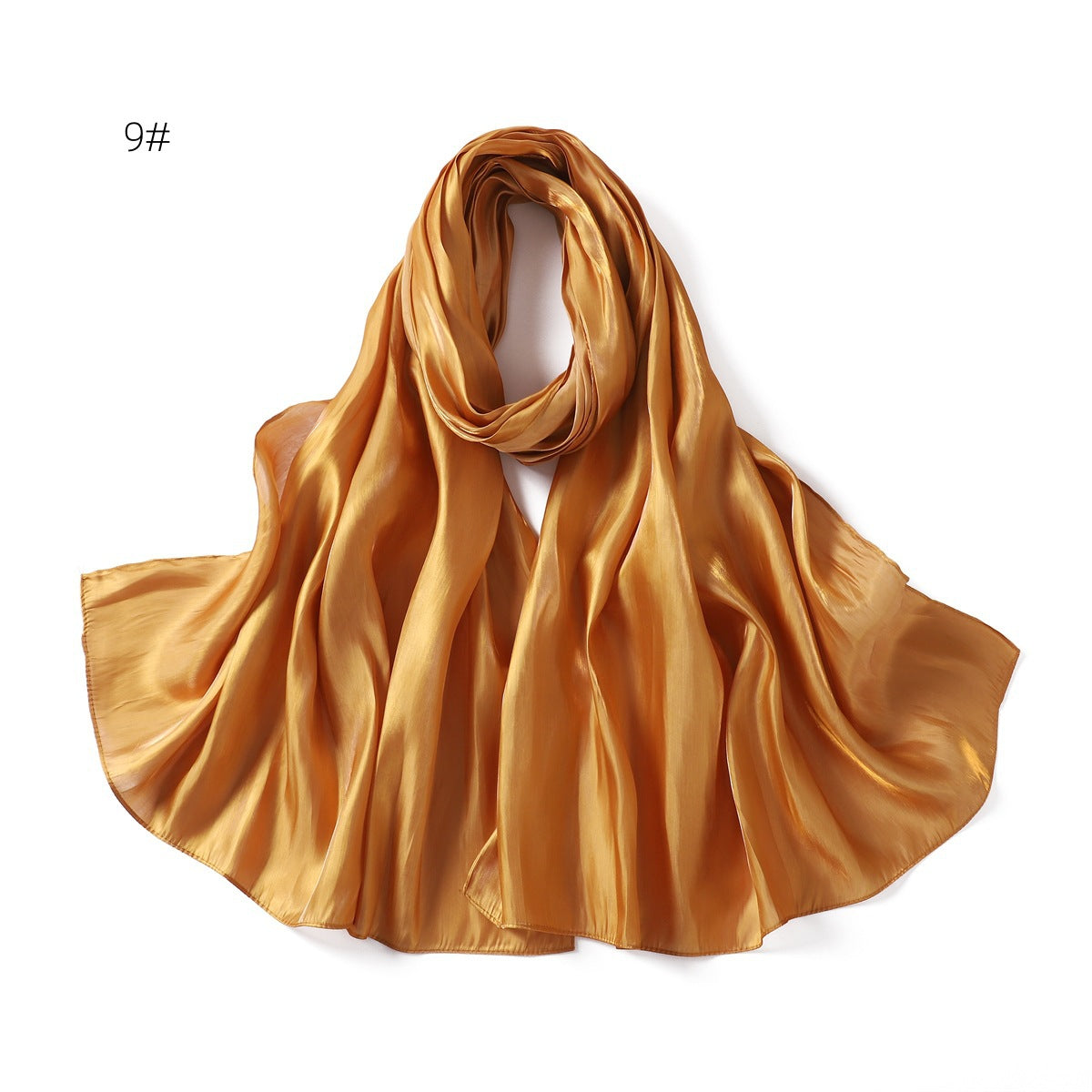 YZ206  Cross-border spring and summer new thin soft shining silk scarf women's Malay Indonesian scarf sunblock cape