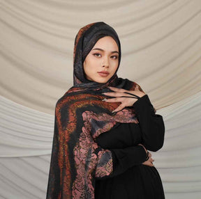 VI006 Modal double-sided penetration tie-dye Muslim hijab