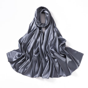 A37  Color Ding imitation silk light satin long scarf solid color scarf shawl scarf multi-purpose silk scarf