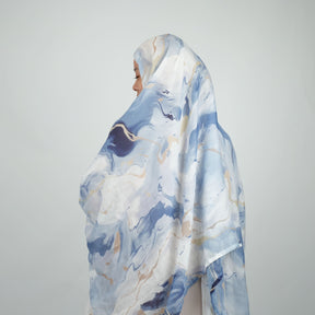 MD002  Multicolor double stitch wide-brimmed polyester cotton hijab scarf