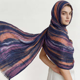 WJA485  Gradient Tie-Dye Autumn/Winter Crinkled Hijab
