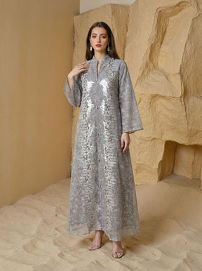 SMT240  Sheer mesh maxi dress – breathable luxury, elegantly effortless