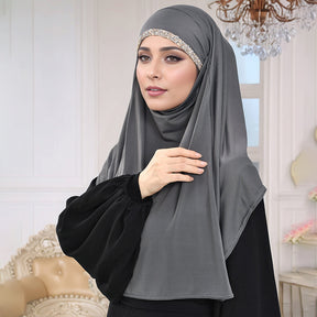 RS032  Crystal hemp hot diamond hijab