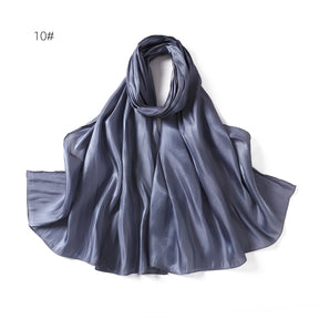 YZ206  Cross-border spring and summer new thin soft shining silk scarf women's Malay Indonesian scarf sunblock cape