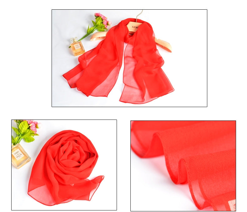 QWS05  Long Plain Chiffon Sun Protection Hijab
