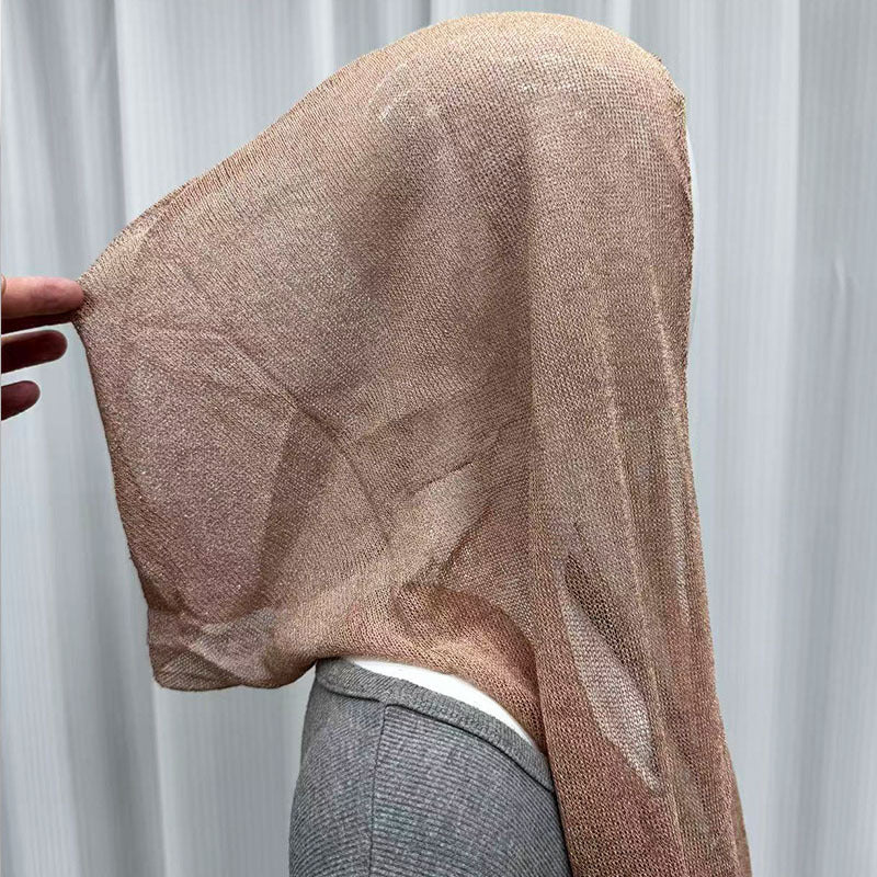 DLDSJ  Lightweight Draping Hijab with Pearl Chain