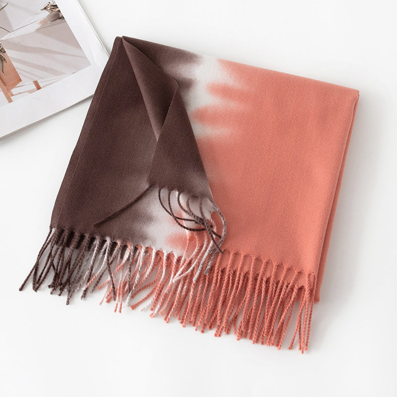 FH23-5153 Warm shawl with cashmere print Polyester winter scarf