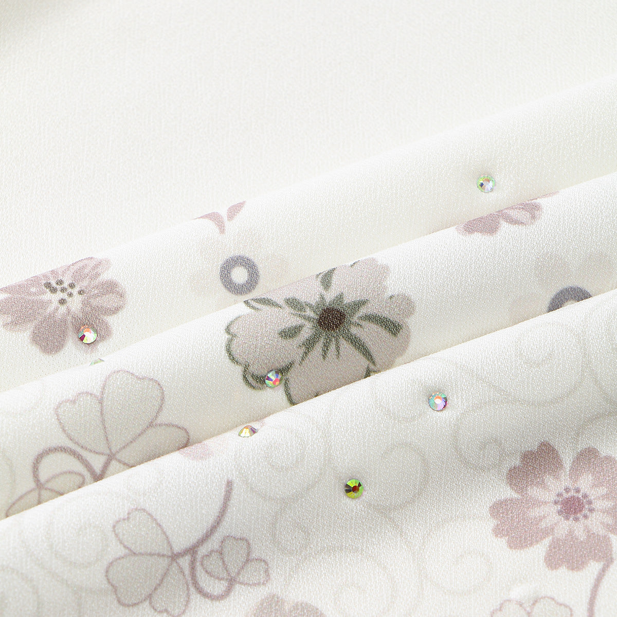 MSL235  Floral Printed Polyester Instant Hijab