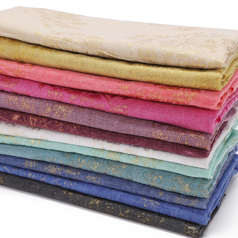 MSL189  Foil-stamped floral pattern women's hijab
