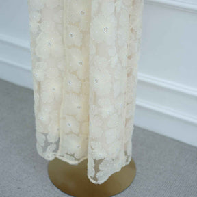 LR1069  3D Floral Beaded Cardigan Abaya