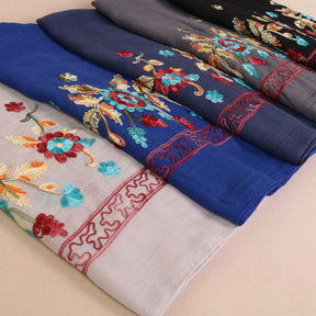 VS017 embroidery cotton hijab