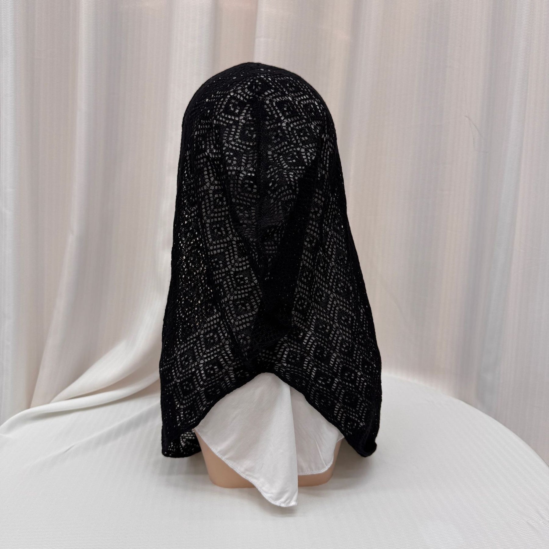 IH123 Diamond-shaped Hollow-out Muslim Fashion Hijab, Lightweight and Comfortable