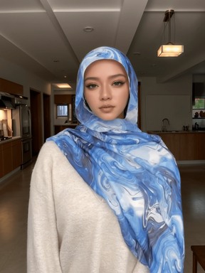 MYM03 New Modal Printed Hijabs Brimming Muslim Premium Ombr