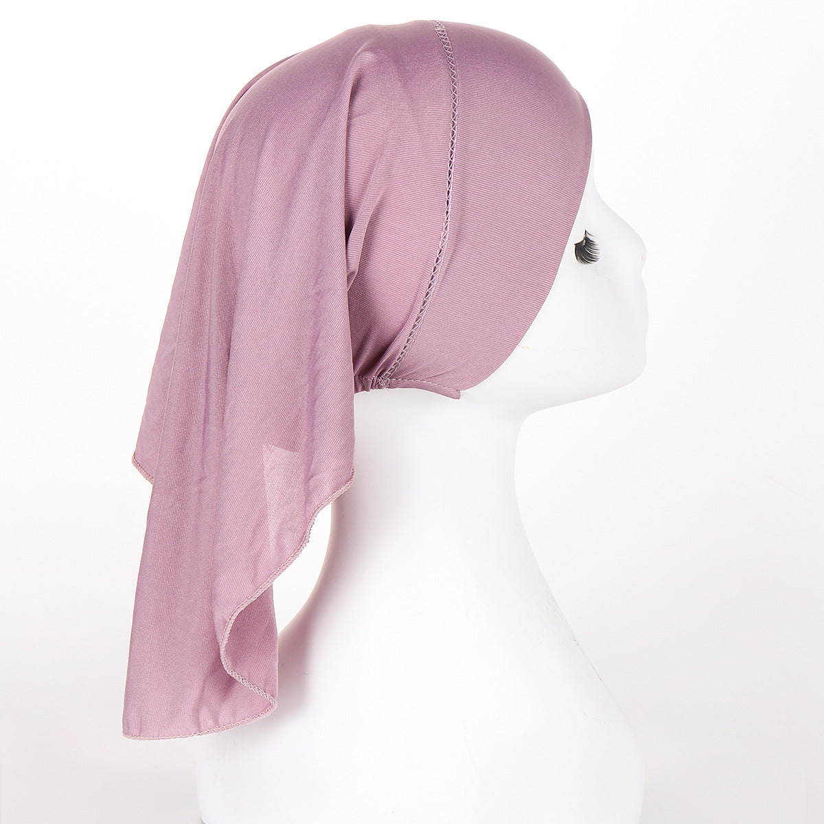 8046  Multi-colored crystal linen long-tail cap