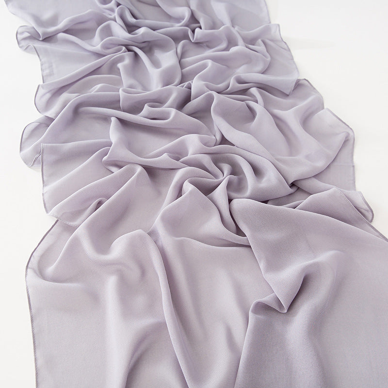 WJA154   Light pure color breathable hundred composite velvet chiffon long scarf fashion monochrome scarf scarf scarf scarf