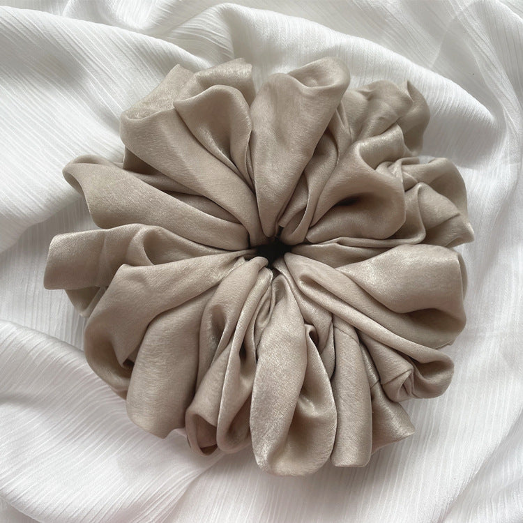 WJA40  Satin  Tencel Velvet Large Size Women's Big Head Flower Large Intestine Circle Tencel Hair Tie