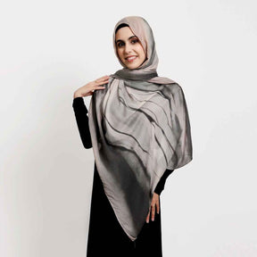 MD4-9  High quality abstract art print single stitch long scarf soft and breathable hijab
