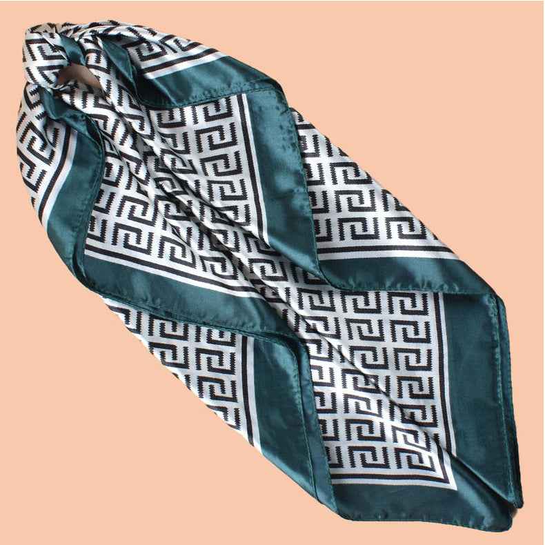D546 90*90cm Printed Satin Square Scarf - MOQ:3