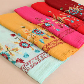 VS017 embroidery cotton hijab