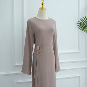 LR1077  Women's Plain Minimalist Dress for Daily Wear