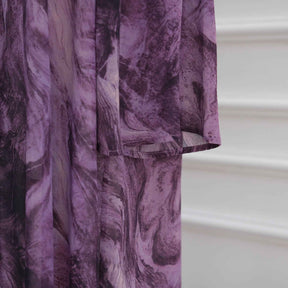 LR1030   Printed Open-Front Abaya + Hijab Two-Piece Set