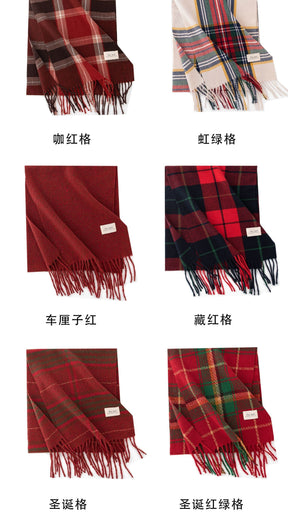 FH24-5832 Red plaid scarf  scarf  hijab  winter scarf