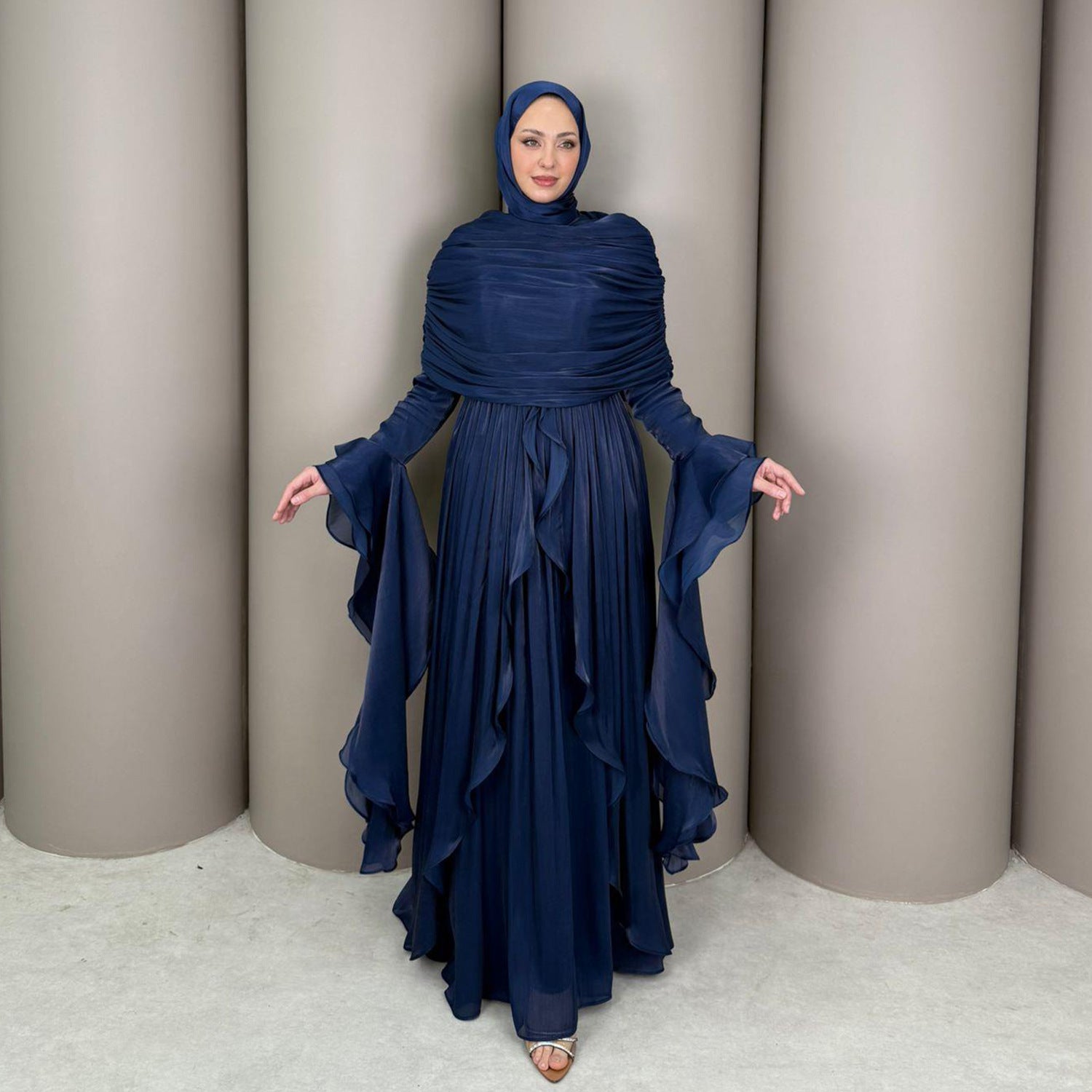 LR1169  Double-layer waist dress – no hijab