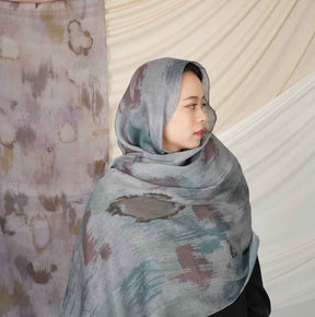 MD021  Single Needle Tie-Dye Modal Hijab