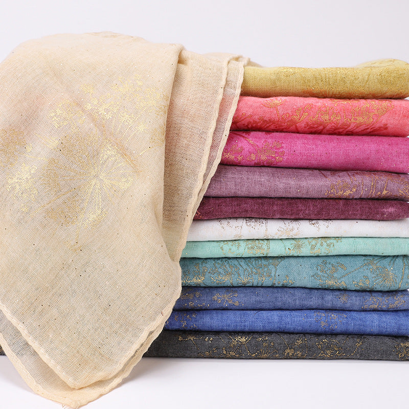 MSL189  Foil-stamped floral pattern women's hijab