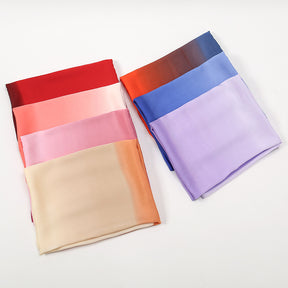 ZS150 gradation color satin silk hijab scarf