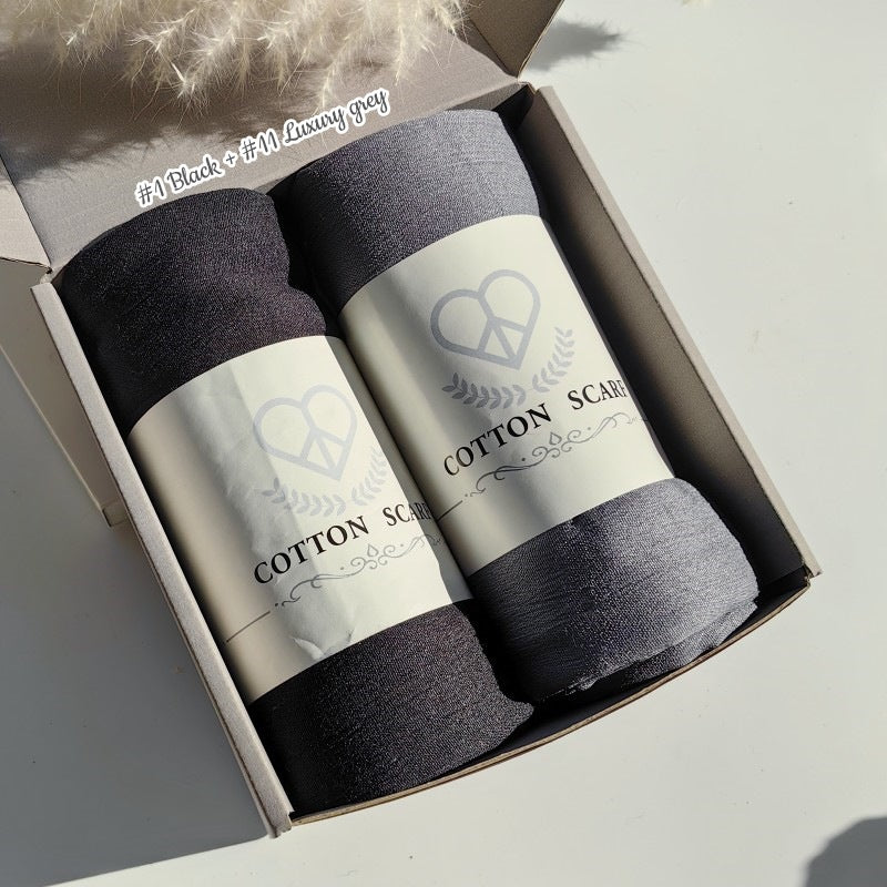 WJA168 Natural Wrinkle Rayon Scarf Solid Color Neck Scarf Cotton Linen Shawl - MinYang Fashion Apparel Accessory Manufacturer