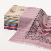 VS573 cashew printed cotton and linen hijab scarf