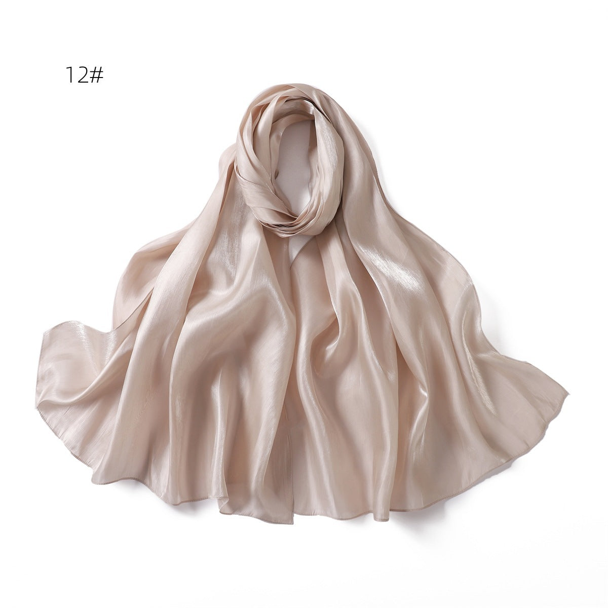 YZ206  Cross-border spring and summer new thin soft shining silk scarf women's Malay Indonesian scarf sunblock cape