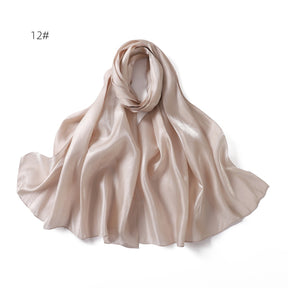 YZ206  Cross-border spring and summer new thin soft shining silk scarf women's Malay Indonesian scarf sunblock cape