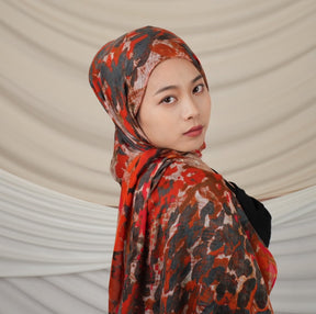 VI010 Modal Leopard Print Hijab Scarf - Stylish and Versatile Accessory
