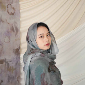 MD021  Single Needle Tie-Dye Modal Hijab