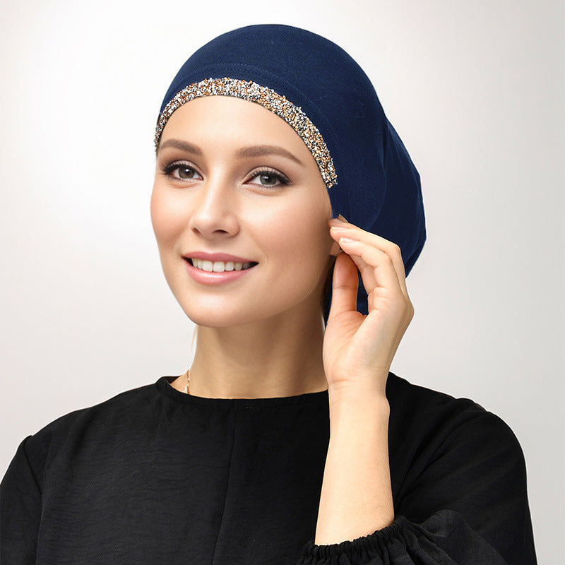 RS018  Solid color hot-drilled mercerized cotton cap