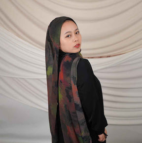 FZ012  Faux Silk Double-Sided Penetration Hijab