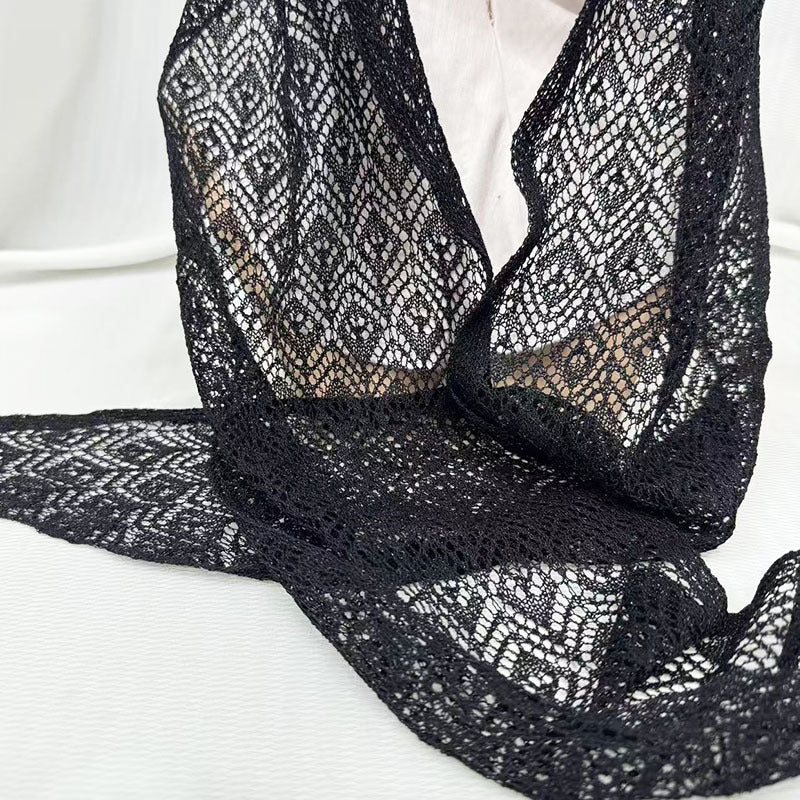 IH123  Exquisite Shiny Thread Diamond Hollow-out Muslim Hijab