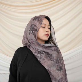 MD018  Modal polyester-cotton tie-dye single stitch Muslim hijab