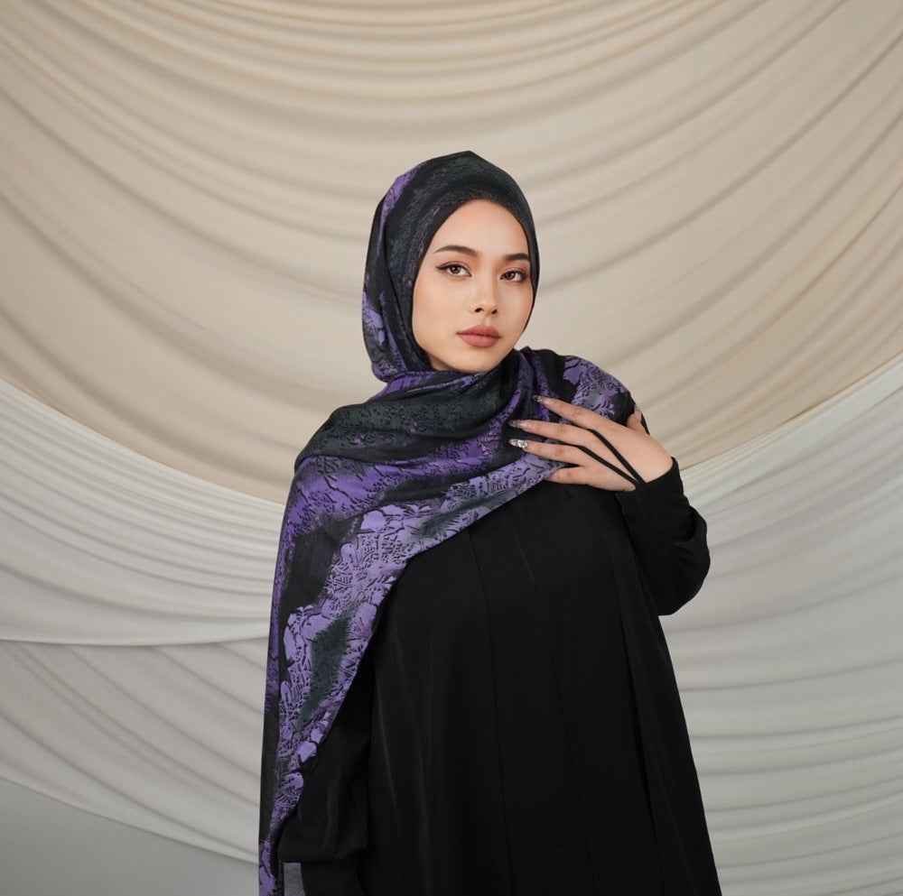 VI006 Modal double-sided penetration tie-dye Muslim hijab