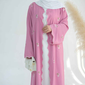 LR881  Elegant Floral Embroidery Lace Cardigan